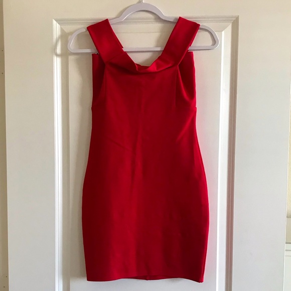 Forever21 Shoulder Red Dress - Picture 2 of 5